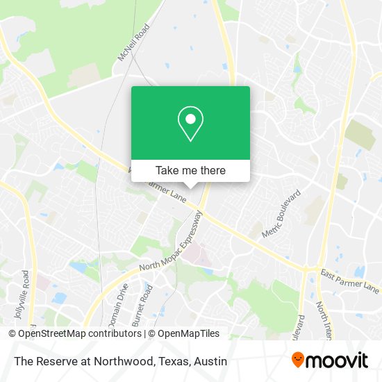 The Reserve at Northwood, Texas map