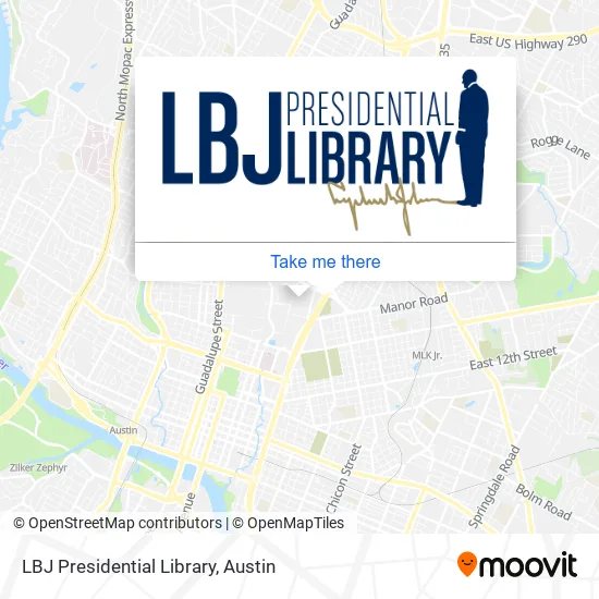 LBJ Presidential Library map