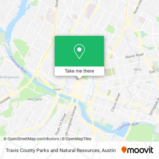 Travis County Parks and Natural Resources map