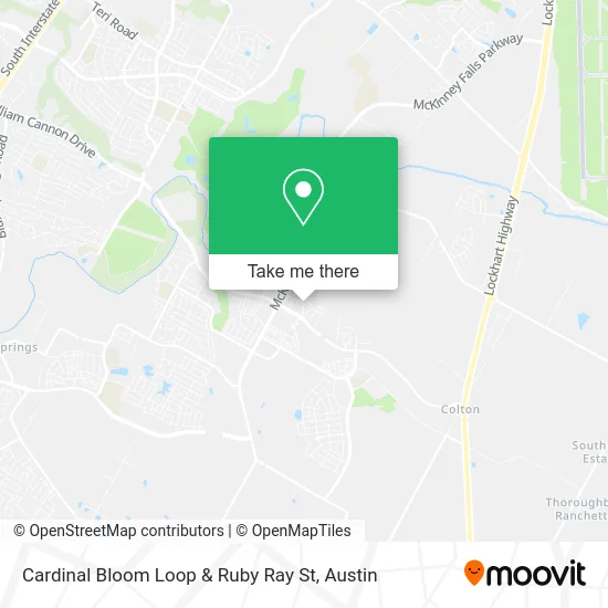 Cardinal Bloom Loop & Ruby Ray St map