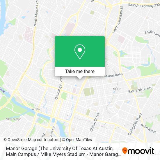 Manor Garage (The University Of Texas At Austin, Main Campus / Mike Myers Stadium - Manor Garage (M map