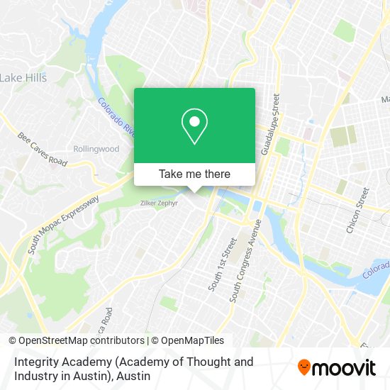 Mapa de Integrity Academy (Academy of Thought and Industry in Austin)