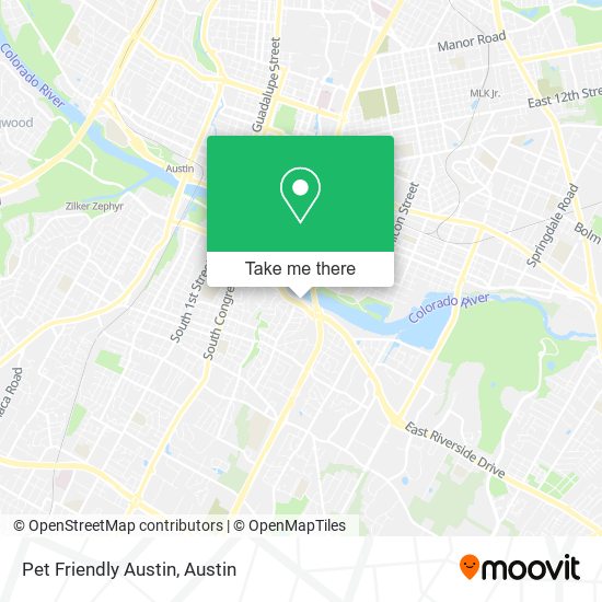 Pet Friendly Austin map