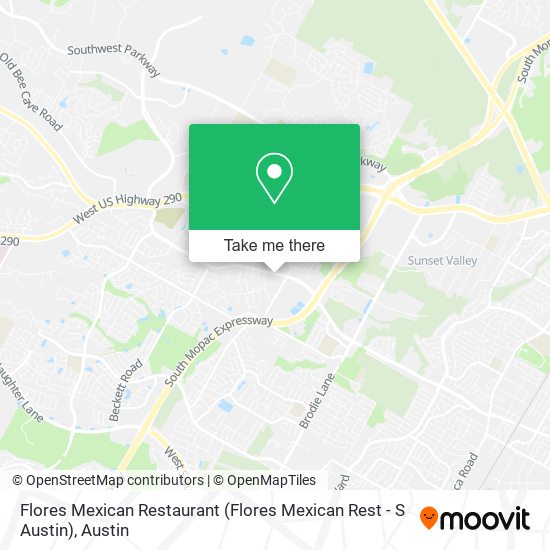 Mapa de Flores Mexican Restaurant (Flores Mexican Rest - S Austin)