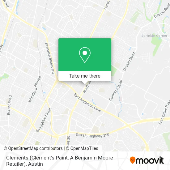 Clements (Clement's Paint, A Benjamin Moore Retailer) map