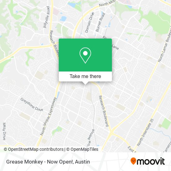 Mapa de Grease Monkey - Now Open!