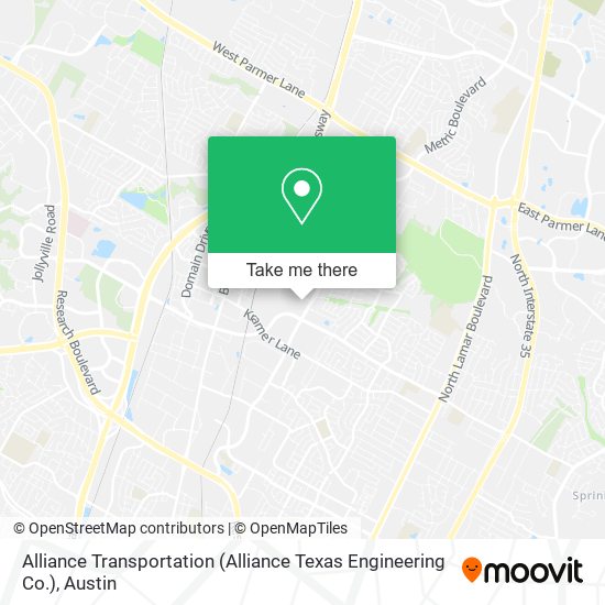 Alliance Transportation (Alliance Texas Engineering Co.) map