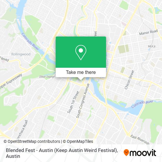 Blended Fest - Austin (Keep Austin Weird Festival) map