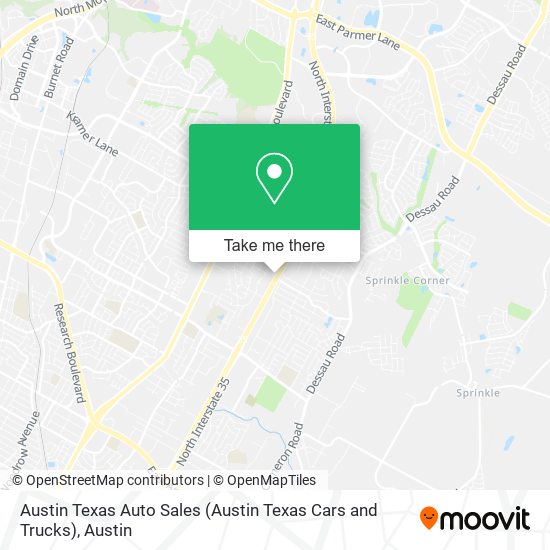 Mapa de Austin Texas Auto Sales (Austin Texas Cars and Trucks)