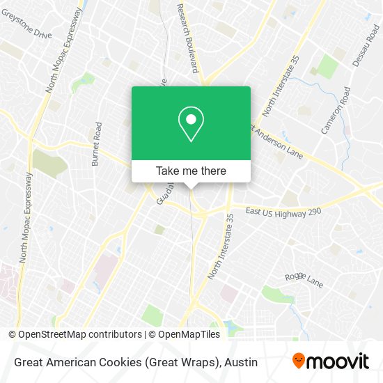 Mapa de Great American Cookies (Great Wraps)