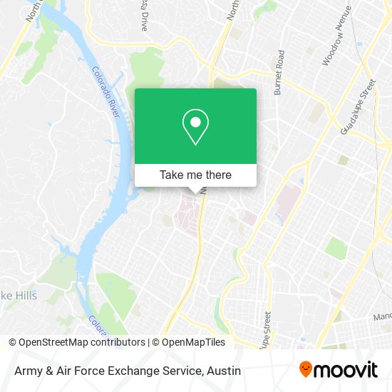Mapa de Army & Air Force Exchange Service