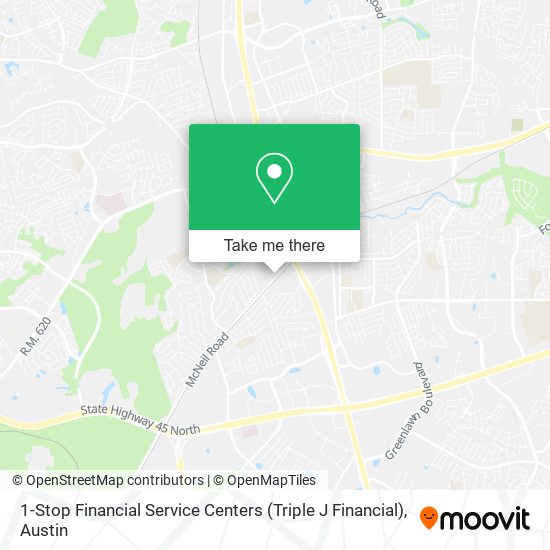 Mapa de 1-Stop Financial Service Centers (Triple J Financial)