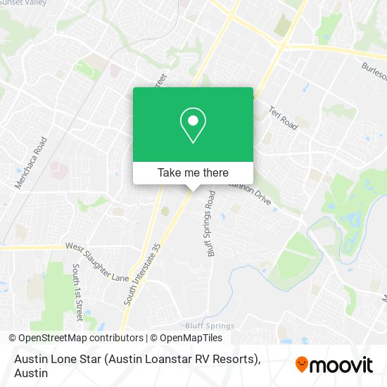 Austin Lone Star (Austin Loanstar RV Resorts) map