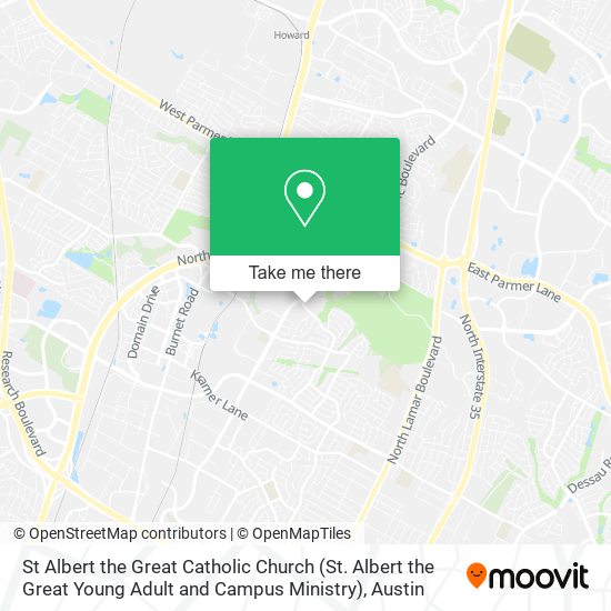 Mapa de St Albert the Great Catholic Church (St. Albert the Great Young Adult and Campus Ministry)