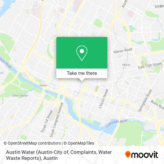 Mapa de Austin Water (Austin-City of, Complaints, Water Waste Reports)