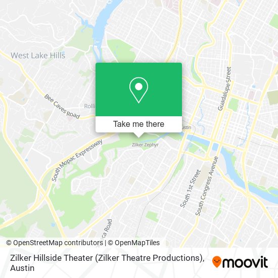 Mapa de Zilker Hillside Theater (Zilker Theatre Productions)