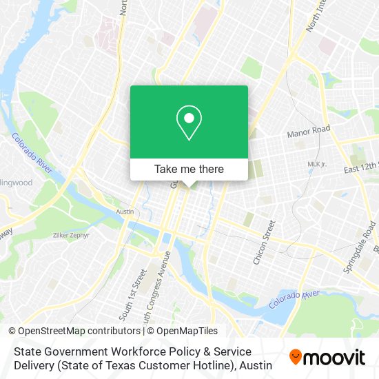 State Government Workforce Policy & Service Delivery (State of Texas Customer Hotline) map