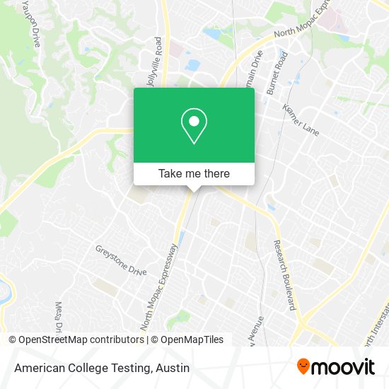 Mapa de American College Testing