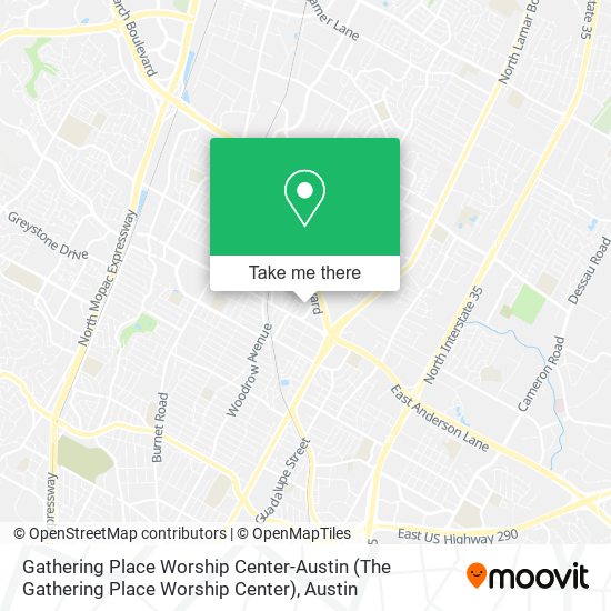 Gathering Place Worship Center-Austin map