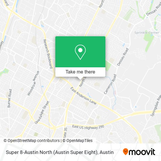 Super 8-Austin North (Austin Super Eight) map