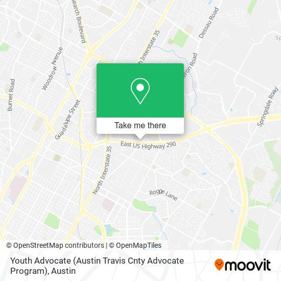 Mapa de Youth Advocate (Austin Travis Cnty Advocate Program)