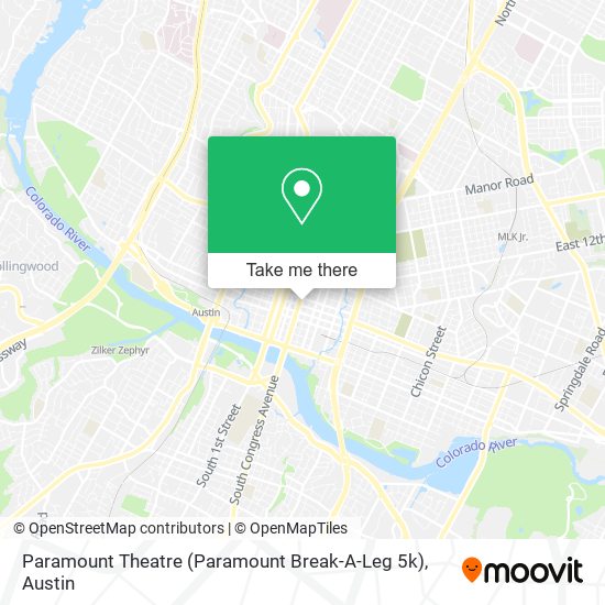 Mapa de Paramount Theatre (Paramount Break-A-Leg 5k)
