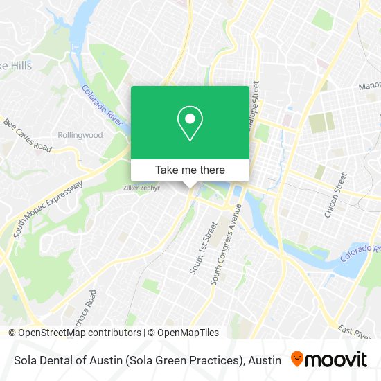 Mapa de Sola Dental of Austin (Sola Green Practices)