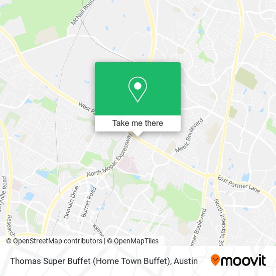 Mapa de Thomas Super Buffet (Home Town Buffet)