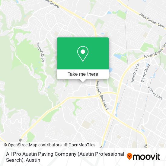 Mapa de All Pro Austin Paving Company (Austin Professional Search)