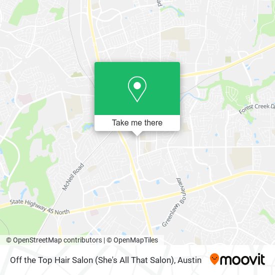 Mapa de Off the Top Hair Salon (She's All That Salon)