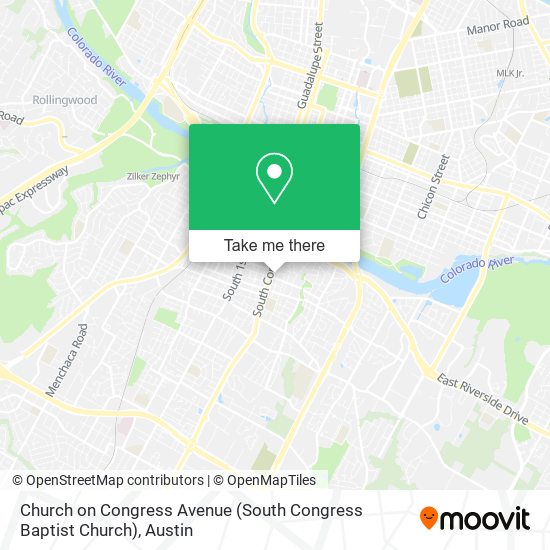 Church on Congress Avenue (South Congress Baptist Church) map