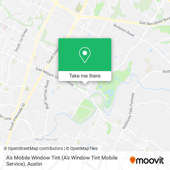 Mapa de A's Mobile Window Tint