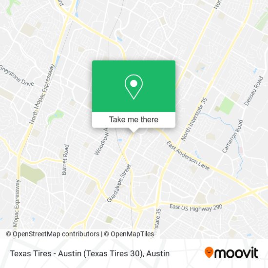 Mapa de Texas Tires - Austin (Texas Tires 30)