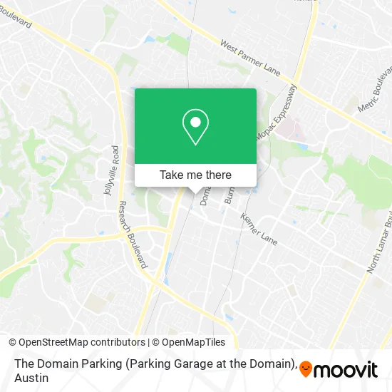 The Domain Parking (Parking Garage at the Domain) map
