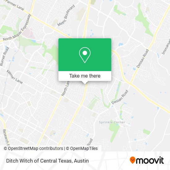 Ditch Witch of Central Texas map