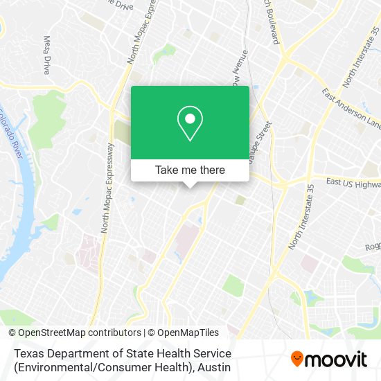 Texas Department of State Health Service (Environmental / Consumer Health) map