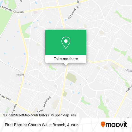 First Baptist Church Wells Branch map