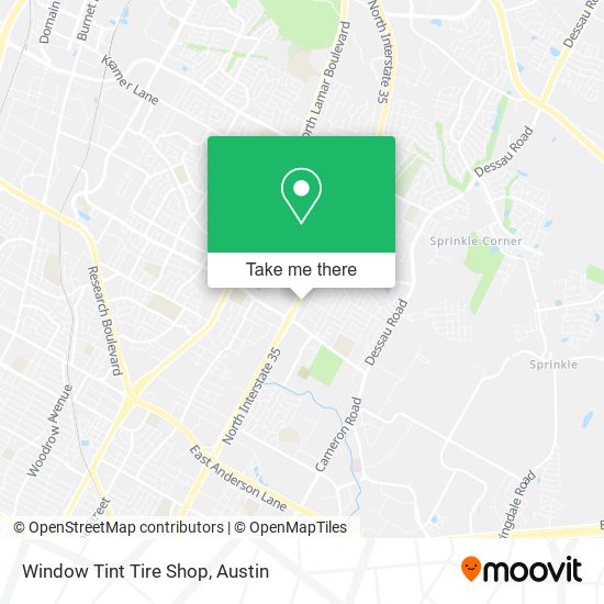 Mapa de Window Tint Tire Shop