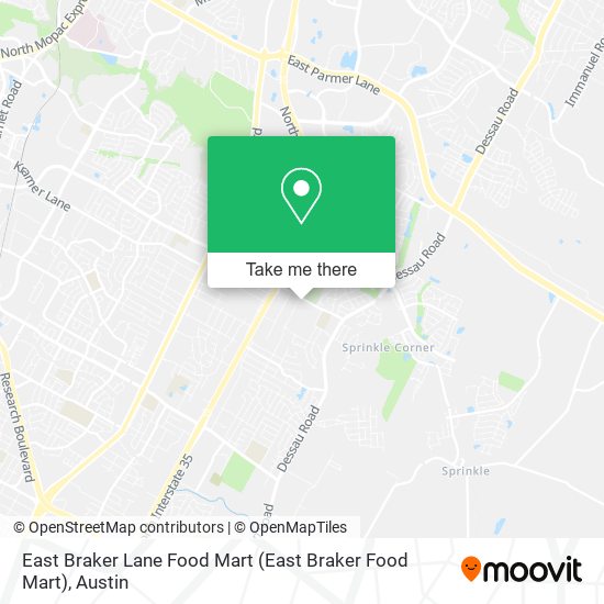 Mapa de East Braker Lane Food Mart