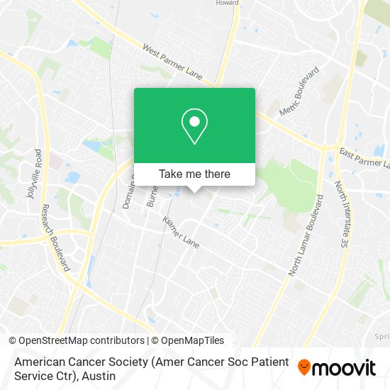 Mapa de American Cancer Society (Amer Cancer Soc Patient Service Ctr)
