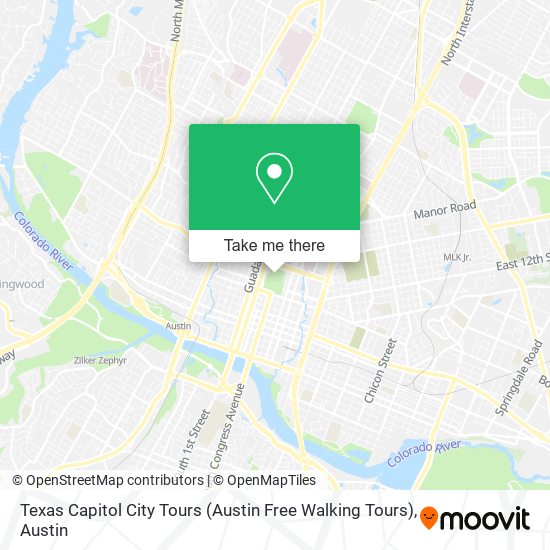 Texas Capitol City Tours (Austin Free Walking Tours) map