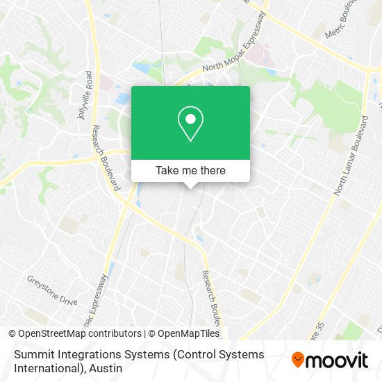 Mapa de Summit Integrations Systems (Control Systems International)