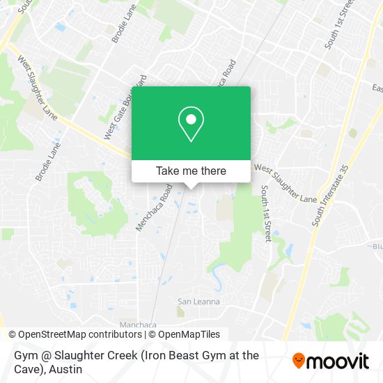 Mapa de Gym @ Slaughter Creek (Iron Beast Gym at the Cave)