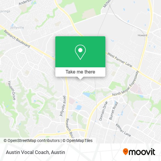 Austin Vocal Coach map