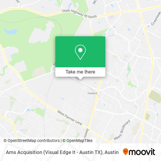 Mapa de Ams Acquisition (Visual Edge It - Austin TX)