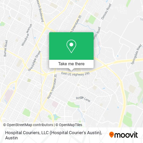 Mapa de Hospital Couriers, LLC (Hospital Courier's Austin)