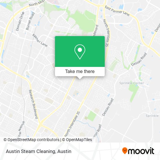 Austin Steam Cleaning map