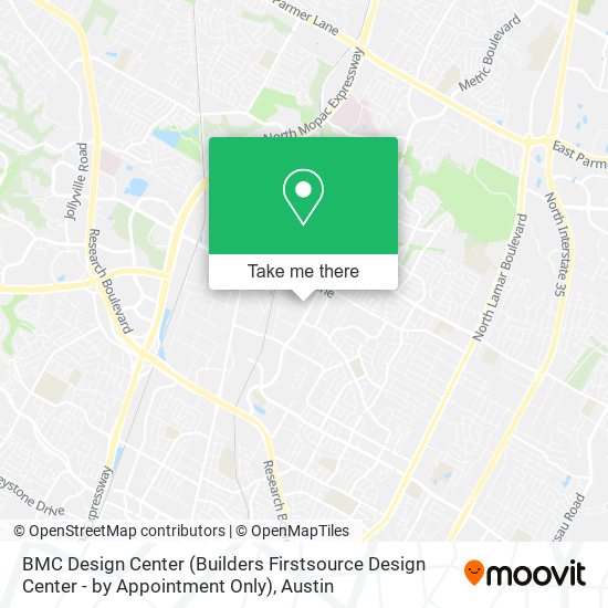 Mapa de BMC Design Center (Builders Firstsource Design Center - by Appointment Only)