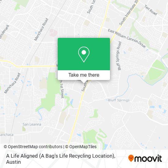 A Life Aligned (A Bag's Life Recycling Location) map