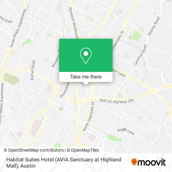 Mapa de Habitat Suites Hotel (AVIA Sanctuary at Highland Mall)